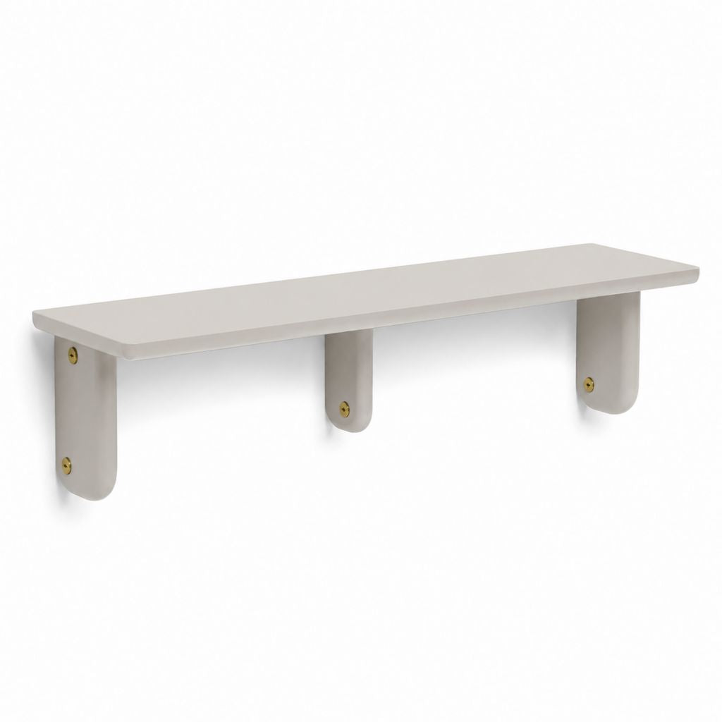 Mensola da parete bianca in MDF rettangolare 80 x 20 x 18 cm
