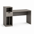 Scrivania con cassettiera grigio rovere in pannelli truciolari rettangolare 120 x 50 x 75 cm