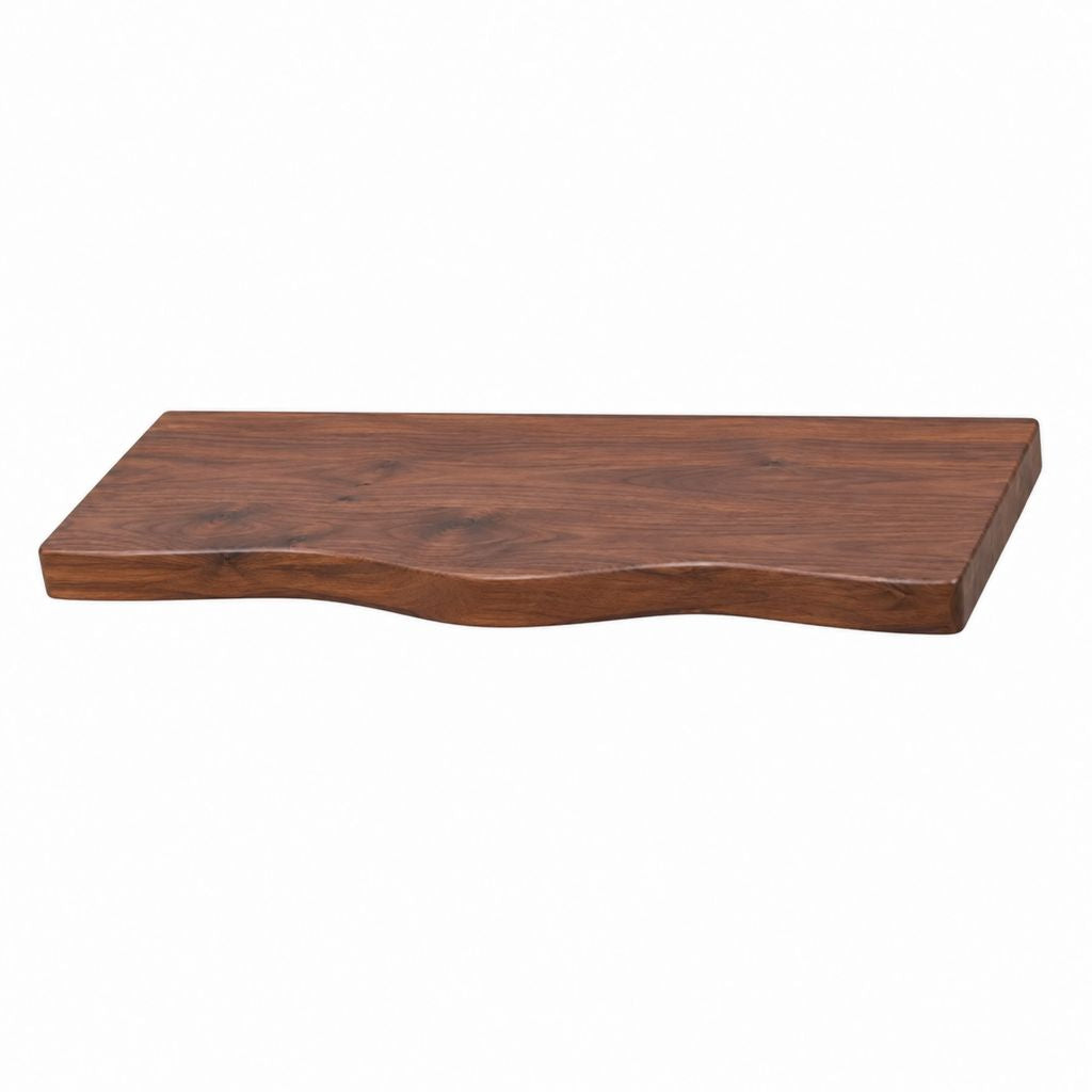 Ripiano per scaffale in legno massello di acacia marrone con bordo vivo 100 x 40 x 4 cm