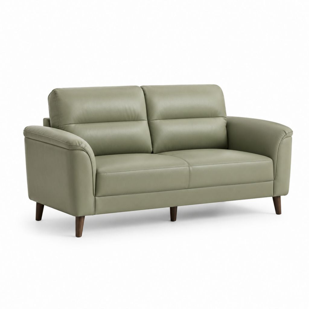 Divano 2 posti rettangolare verde oliva in pelle sintetica PU 160 x 90 x 88 cm
